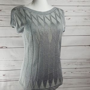 Gray and Silver Jones New York Top Size S